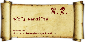 Máj Renáta névjegykártya